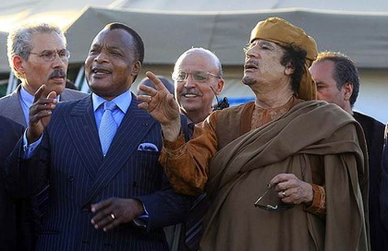 Description: Description: Description: Description: Description: Description: G:\Photos\_Temp\Libya\Khadafi with other famous\Muammar Gaddafi with the president of Congo-Brazzaville, Denis Sassou Nguessou.jpg